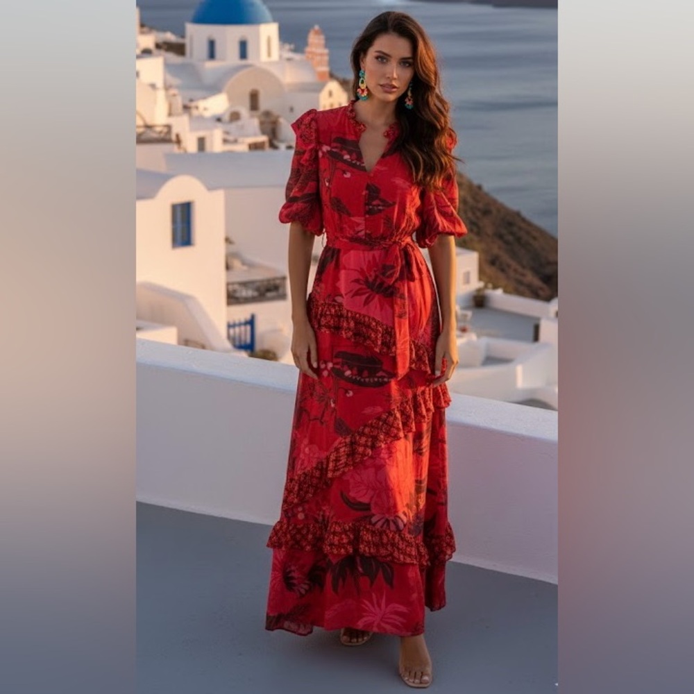 Farm Rio Ruffled Dress